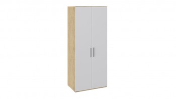 Шкаф для одежды с 2-мя глухими дверями «Квадро» (Бунратти/Белый глянец) в Подгорном - podgornyj.mebel54.com | фото