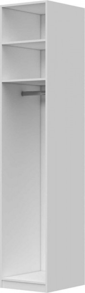 Шкаф ШР-1 без зеркала Вива (Белый/Белый глянец/Платина) в Подгорном - podgornyj.mebel54.com | фото
