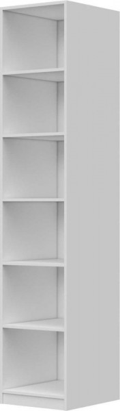 Шкаф ШР-1 зеркало, правый, Вива (Белый/Белый глянец/Платина) в Подгорном - podgornyj.mebel54.com | фото
