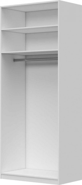 Шкаф ШР-2 зеркало, Вива (Белый/Белый глянец/Платина) в Подгорном - podgornyj.mebel54.com | фото