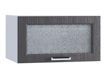 Шкаф верхний горизонтальный со стеклом 610, ШВГС 610 (Клен серый/корпус белый) в Подгорном - podgornyj.mebel54.com | фото