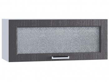 Шкаф верхний горизонтальный со стеклом 800, ШВГС 800 (Клен серый/корпус белый) в Подгорном - podgornyj.mebel54.com | фото