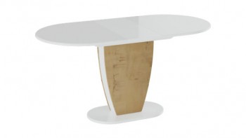 Стол обеденный «Монреаль» Тип 1 (Белый глянец/Бунратти) в Подгорном - podgornyj.mebel54.com | фото