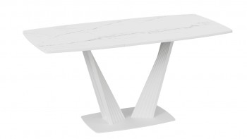 Стол раздвижной «Фабио» Тип 1 (Белый мрамор матовый) в Подгорном - podgornyj.mebel54.com | фото