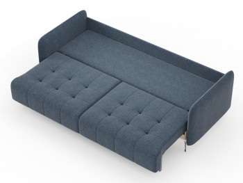 Валериан диван трёхместный прямой Синий, ткань RICO FLEX 101 в Подгорном - podgornyj.mebel54.com | фото