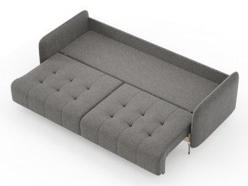 Валериан диван трёхместный прямой Стальной, ткань RICO FLEX 9292 в Подгорном - podgornyj.mebel54.com | фото