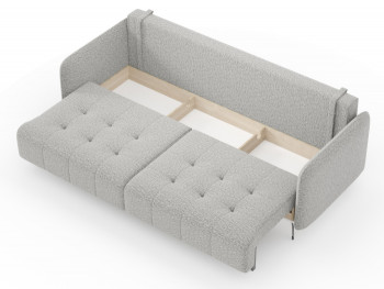 Валериан диван трёхместный прямой Светло-серый, ткань RICO FLEX 108 в Подгорном - podgornyj.mebel54.com | фото